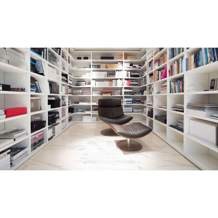 Moon Marble Effect 80x80 White Polished