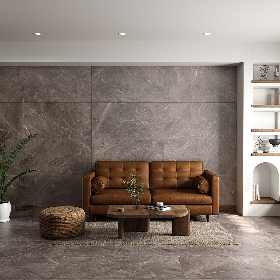Elegant Stone 60×120 Anthracite Sugar