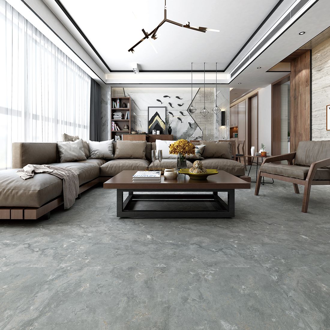 Fior Di Bosco Marble 60×120 Gold Matt Carving