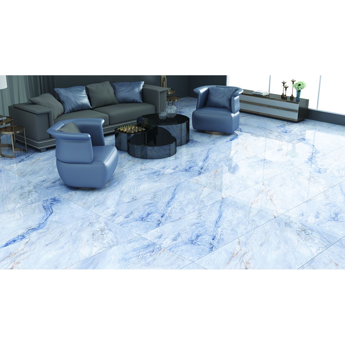 Java 60×60 Blue Polished