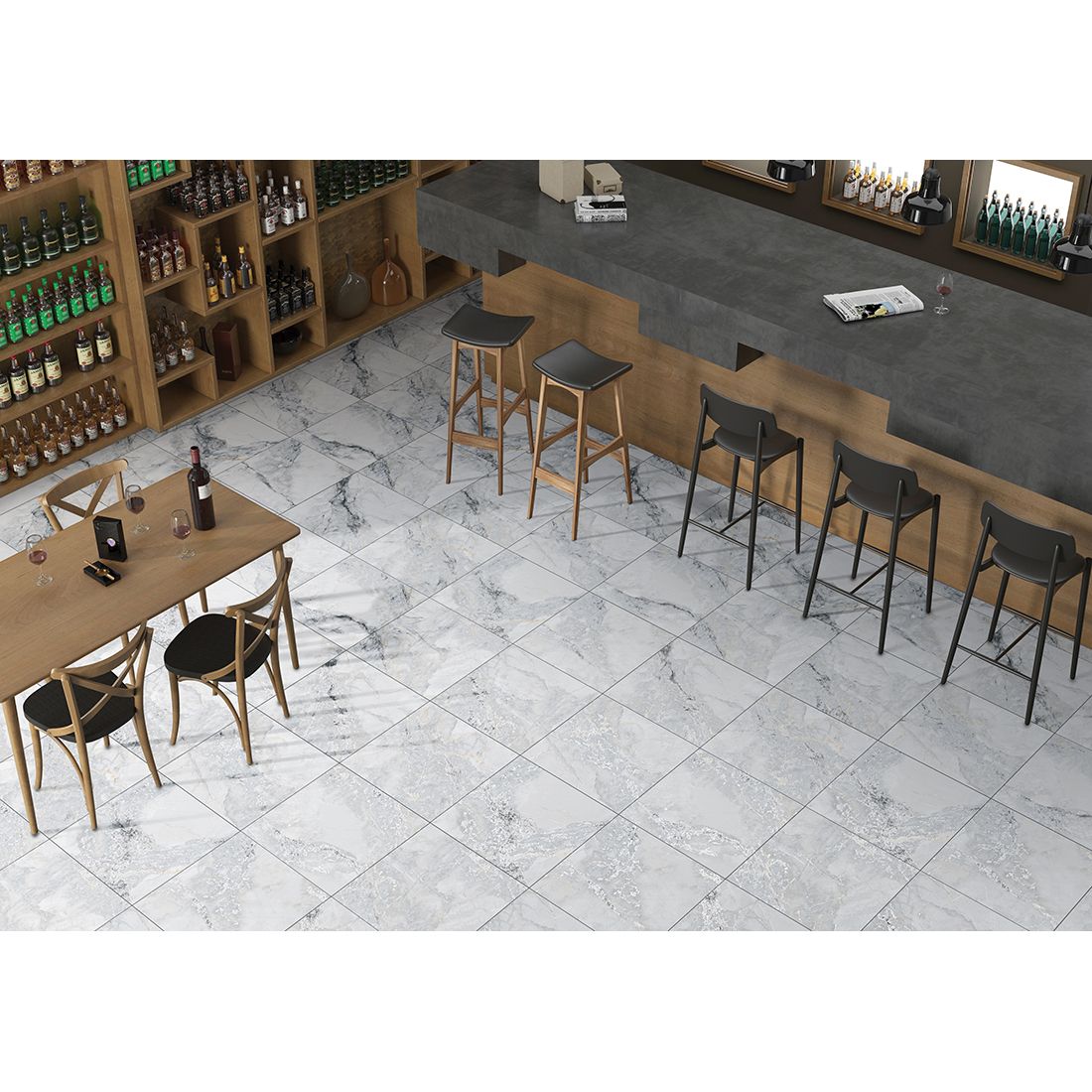 Marmara Ice 60×60 White Matt Carving