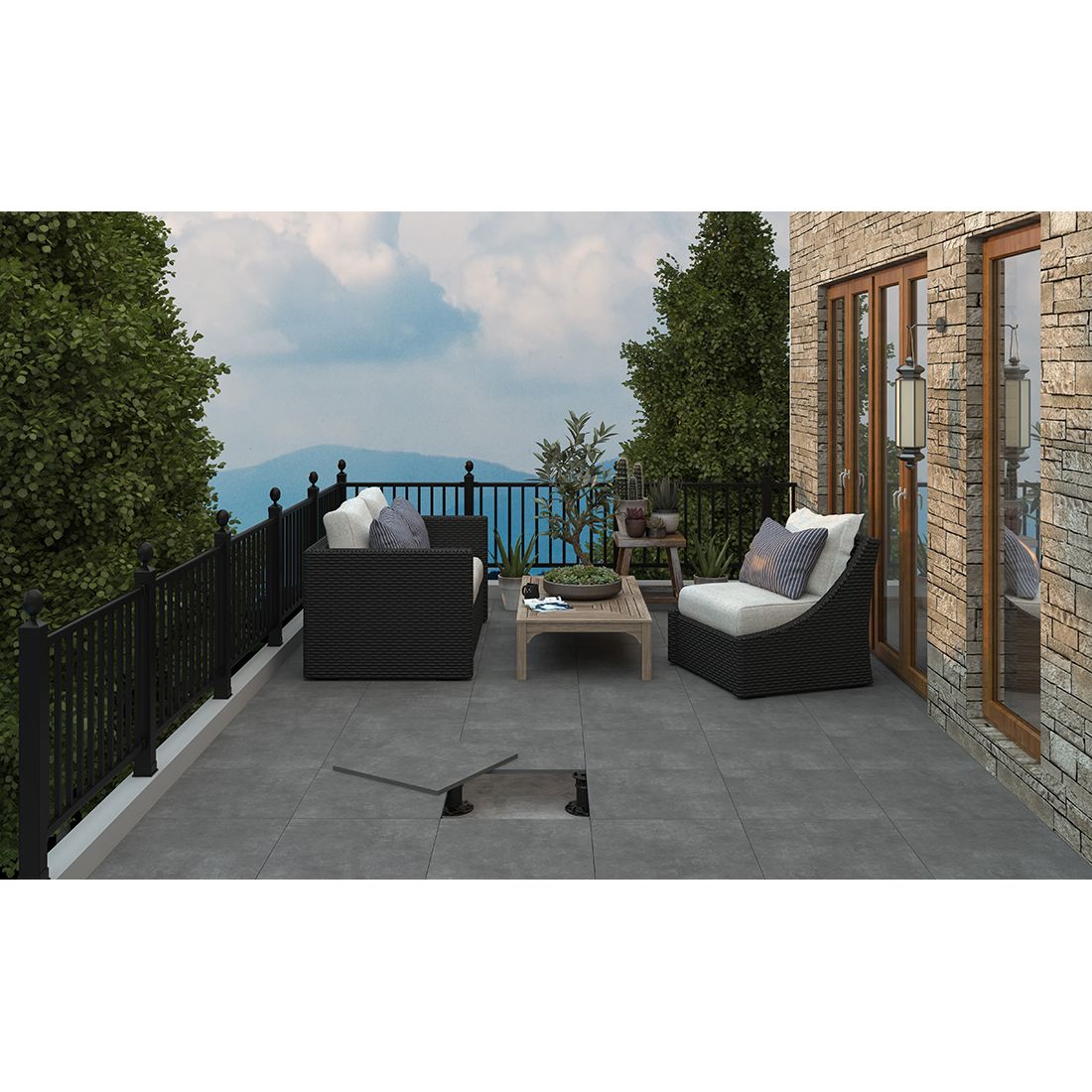 Noah 60x60x2 Anthracite Matt R11