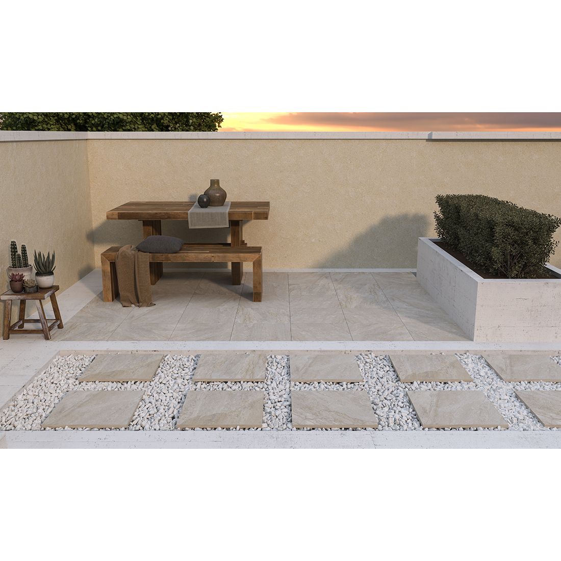 Oasis Rock 60x60x2 Beige Matt R11