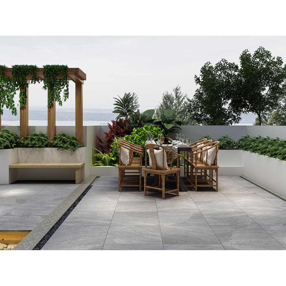 Oasis Rock 60x60x2 Grigio Matt R11
