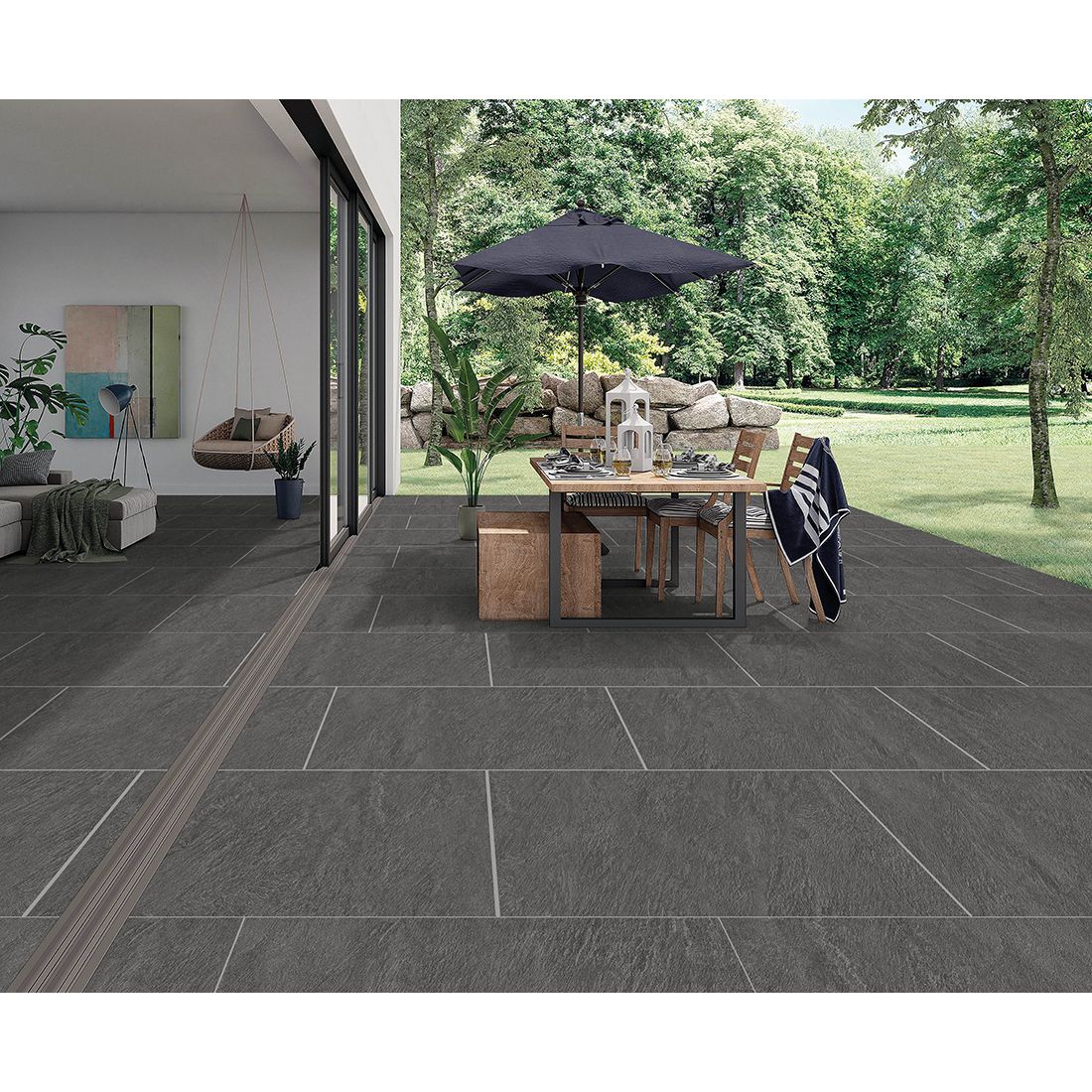 Quartz Paver 60x90x2 Nero Matt R11