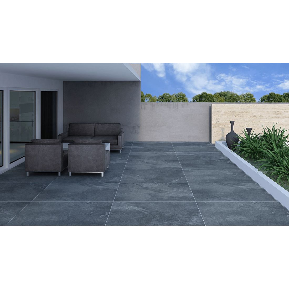 Quartzite Paver 60x120x2 Grey Matt R11
