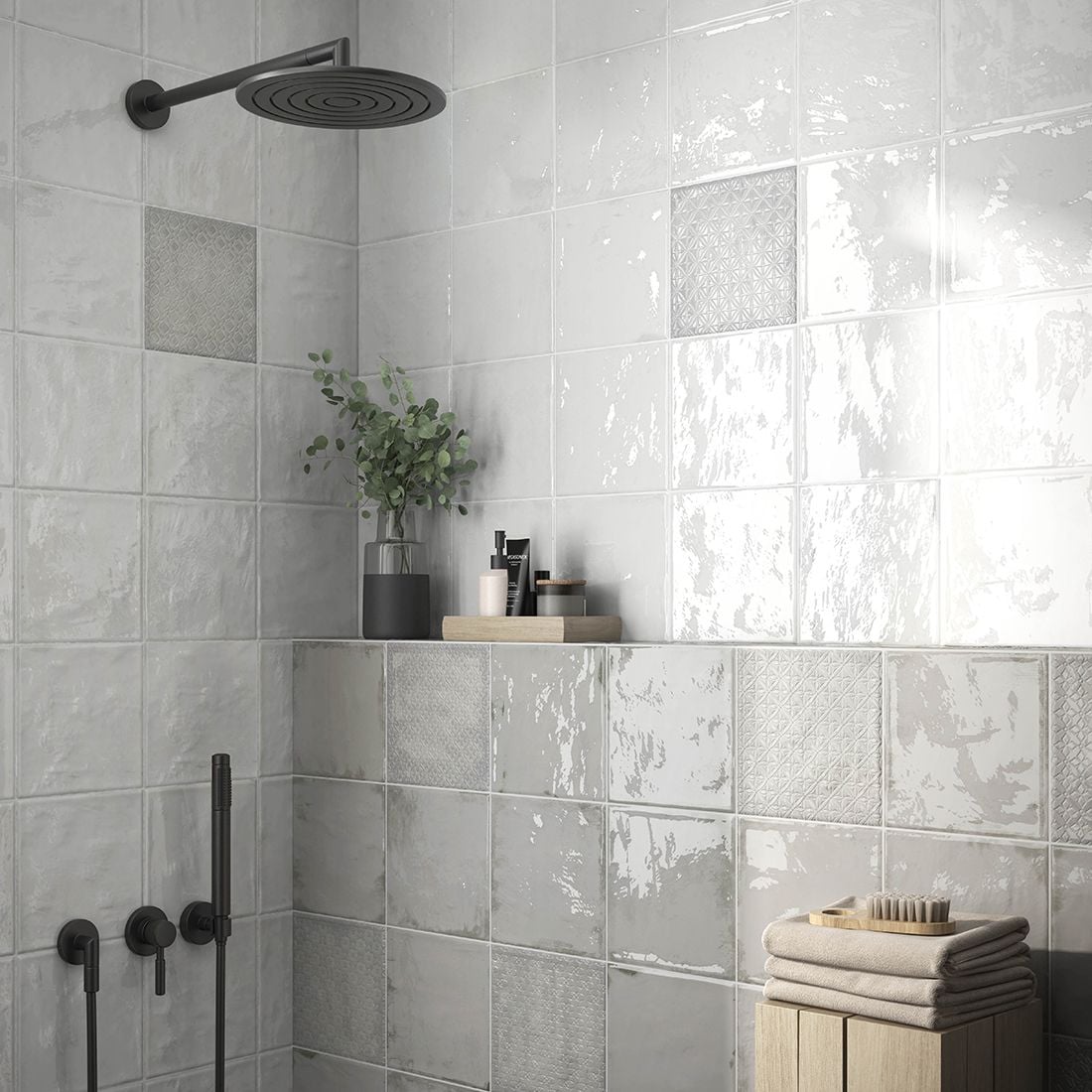 Rain 22.3×22.3 Grigio Polished