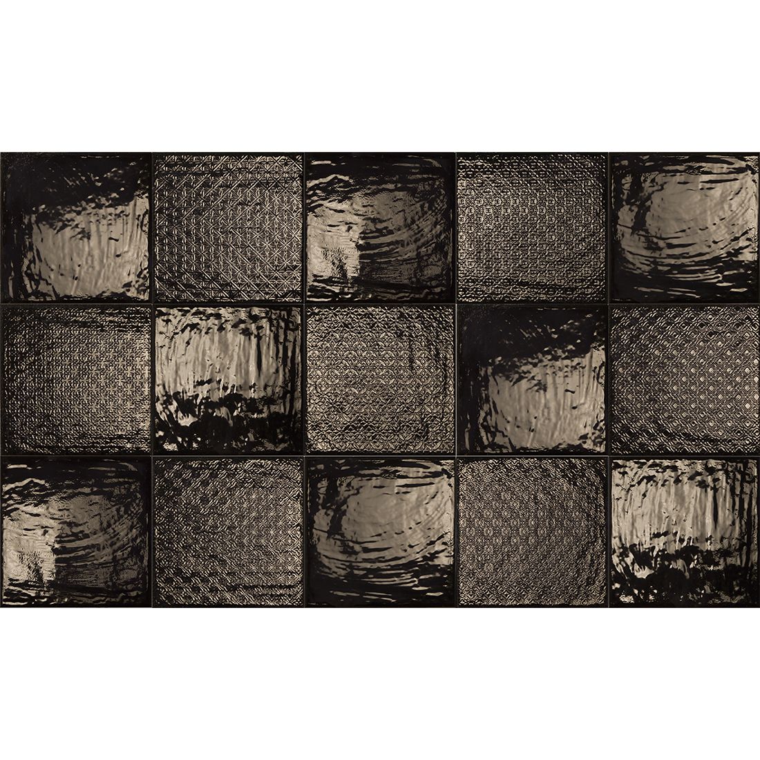 Rain 22.3×22.3 Nero Polished