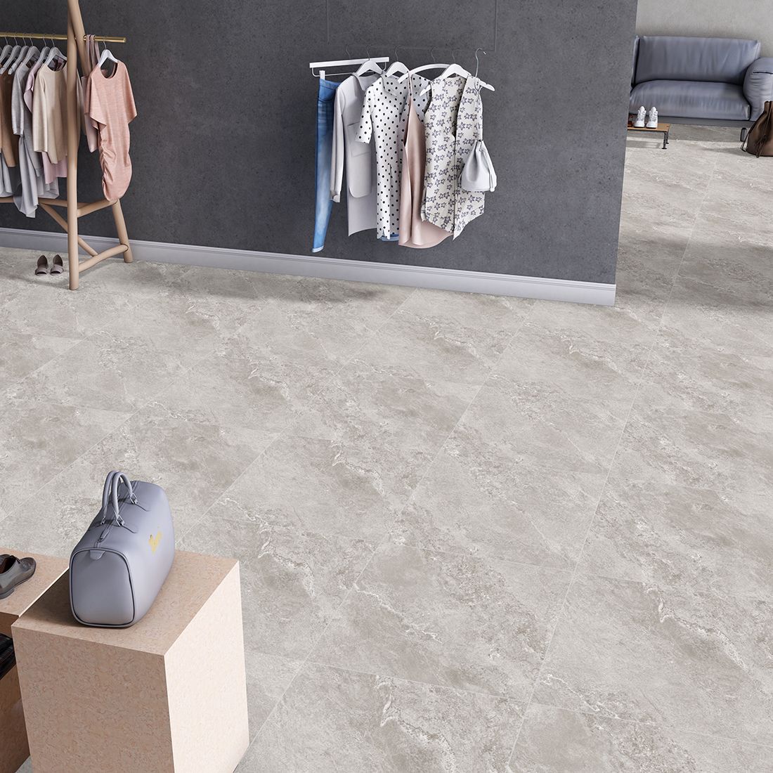 Rock 60×60 Grey Matt R10