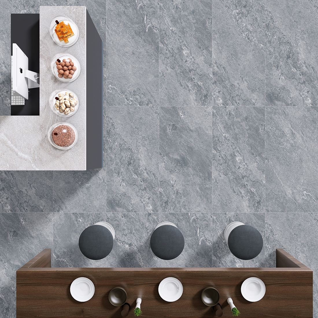 Rock 60x90x2 Grey Matt R11