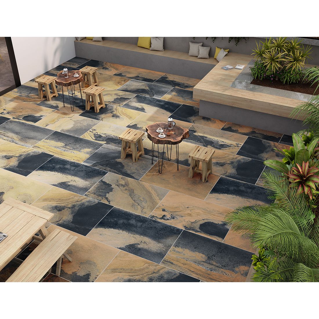 Slate Impero 60x90x2 Multi Beige Matt R11