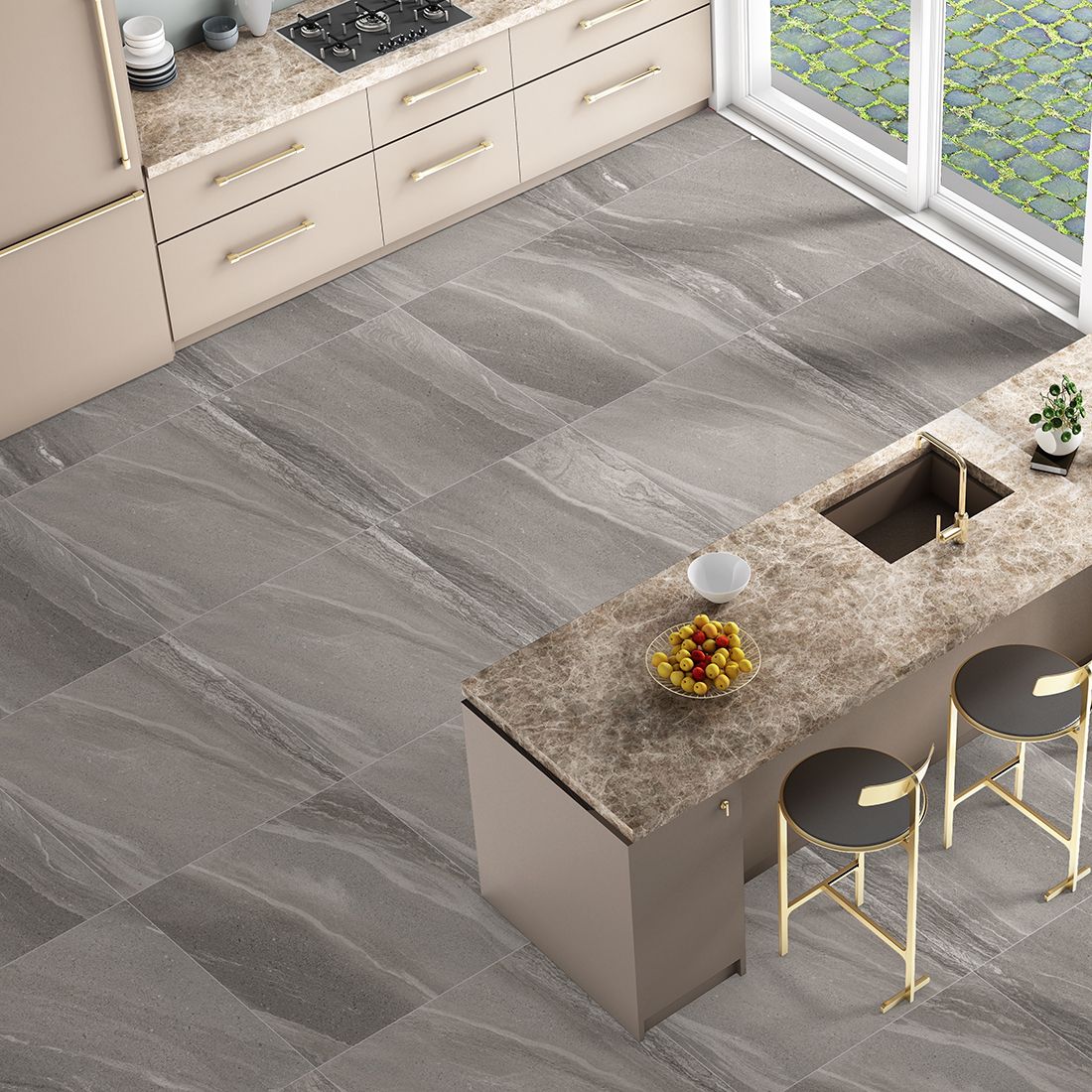 Stone 60×60 Grey Matt R10