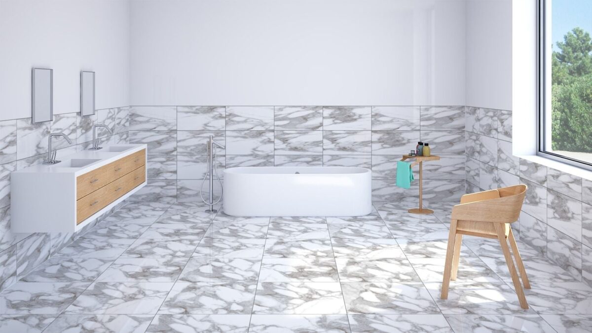 Tivoli Marble Effect 60×60 White Polished