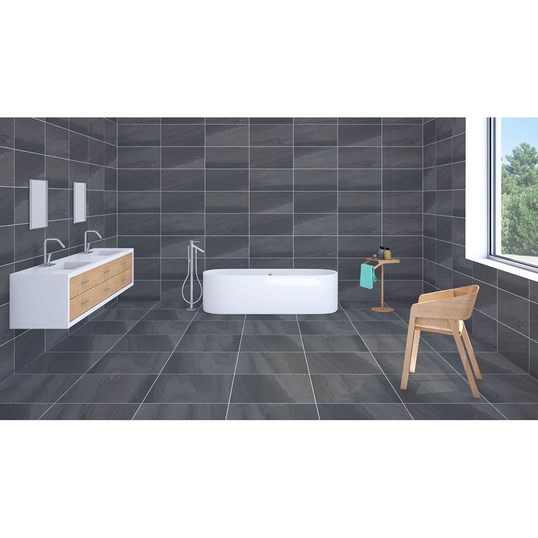 Urban Flare 30×60 Anthracite Sugar